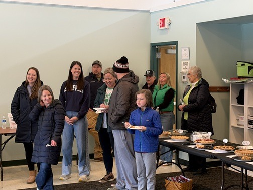 Some of the crowd at the pie baking contest waiting to sample the pies